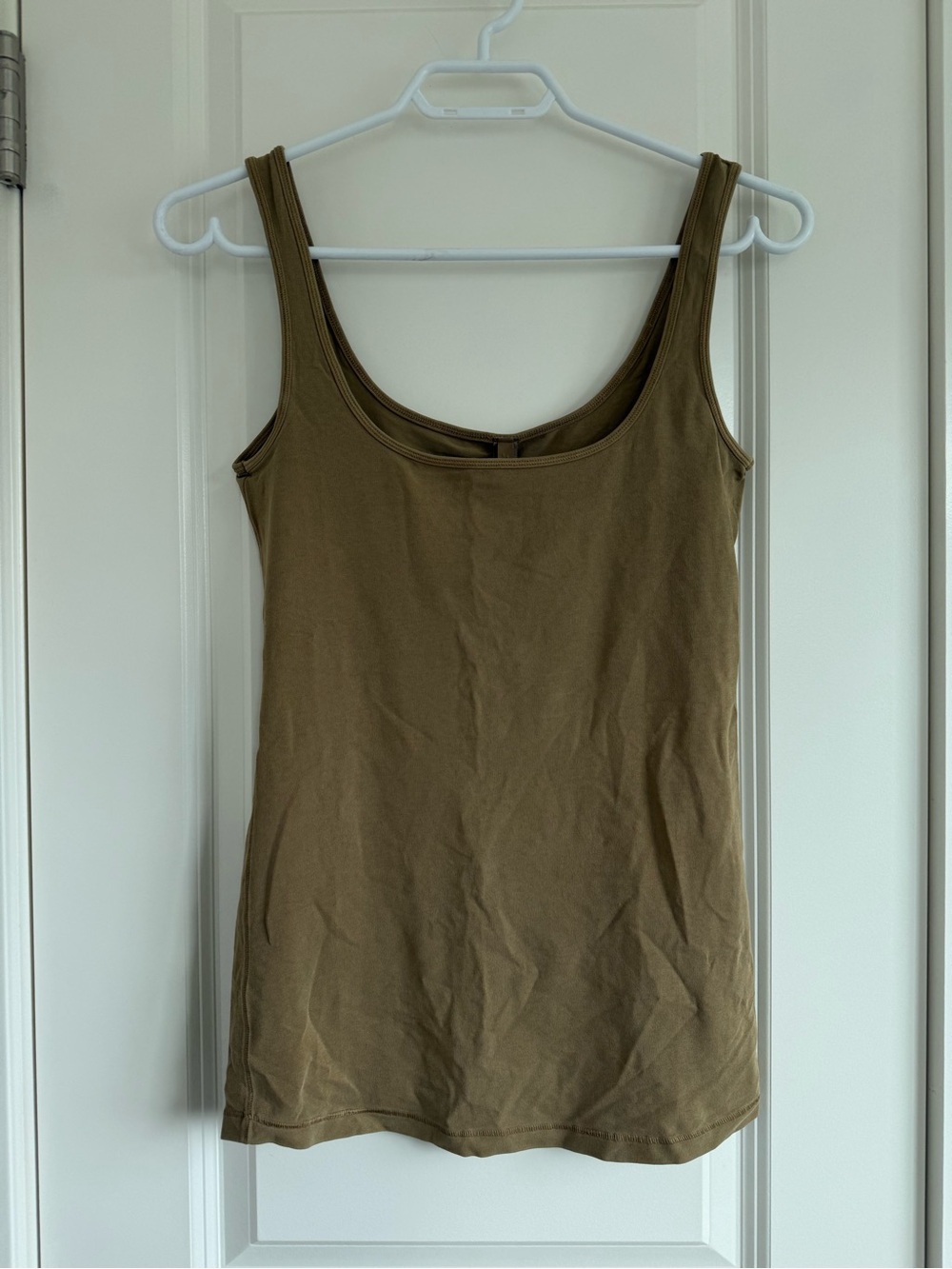 SKIMS Olive Square Neck Tank Top